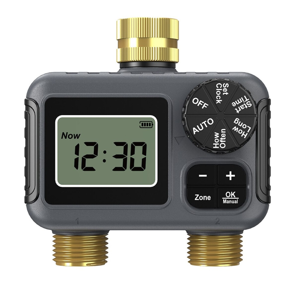 Dual Outlets Automatic Irrigation Timer Garden Water Timer Smart Irrigation Watering System Faucet Water Valve 4852687974534