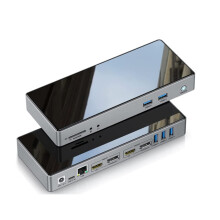 16-in-1 USB-3.0-Dockingstation mit Dual-Monitor-Unterstützung (4K/5K) und Triple-Display