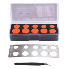 Vinyl-Schablonen-Set für Auto-Radarwarner (16–25 mm) – Runde Drehknopf-Schneideschablonen für Fahrzeugfolierung (Orange)