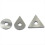 3pcs Carbide Paint Scraper Blades Round, Triangular and Drop Shaped for Removing Paint, Glue,Grout 3
