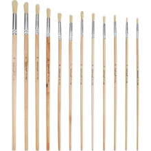 12 PCS Wooden Stencil Brush, Wood Paint Template Brush, for Wood Wall Model House Painting,Acrylic Painting,Oil Painting