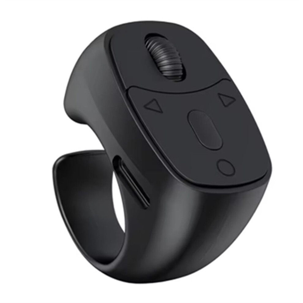Bt 5.3 Remote Control Mouse Video Flipping And Browsing Finger Ring Mouse Fingertip Remote Control Page Turner Black 4852687980795