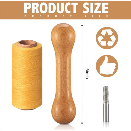2 Pcs Tie Dye Tool 1 Sinew Puller Tool for Tie Dye with Winding Sinew Pulling Device for DIY and White Waxed Thread Kits B 1