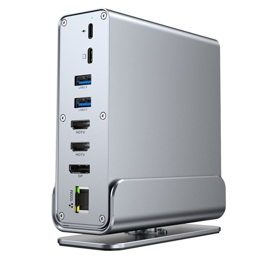Type-C 15-In-1 Docking Station Triple Monitor Support With 4K60hz Rj45 1000M Ethernet Usb 3.0 Pd 100W Charging 4851222333096