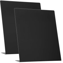 Tablón de anuncios magnético con caballete, mini tablero de metal negro con imán para notas de mesa, ideal para el menú de regreso a clases.