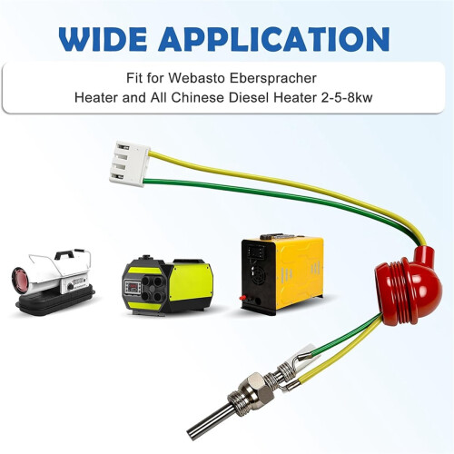 Reparationssæt til gløderør til varmeapparat, 12V/24V 5KW 8KW Parkeringsvarmer, gløderørsæt med filter 2