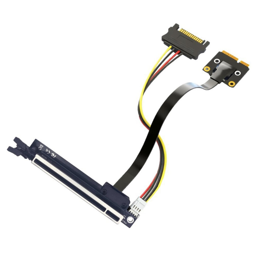 Pcie 3.0 1X To 16X Transfer Cable Extension Cable Pci-E X1 To Mini Pci-E Extension Cable For Sound Card Graphics Card Gold 4851222336745
