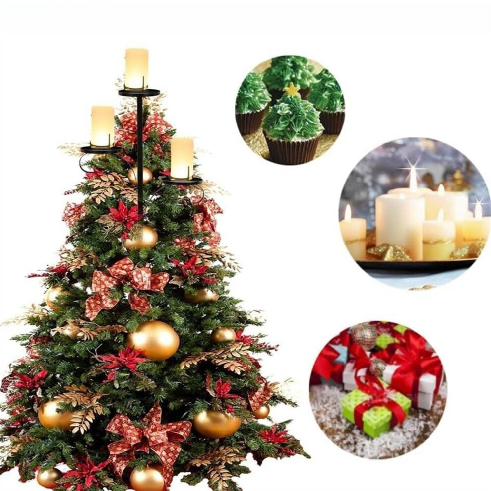 Cimier De Sapin De Noël Rotatif Avec Lumières LED Et Musique - Décoration Festives étoile, Traîneau, Bonhomme De Neige - 9