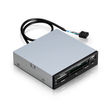3,5 tommer frontpanel Intern USB 2.0 9-bens kortlæser Hub TF Flash Mini SD Micro-SD-kortslot MMC MS XD-slot