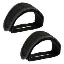2X Soldier Fixie BMX Sykkel Sklisikre Doble Selvklebende Stropper Pedal Tåklips Stropp Belte Svart