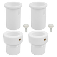 2 stk. adapter for stabilisator for bassengparasollstang, passer til parasollstang på 3,8 cm - 3,8 cm, for hylle til terrasse