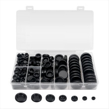 Kit surtido de 188 tapones de goma cerrados para cortafuegos, sólidos, para cables, electrodomésticos y fontanería.