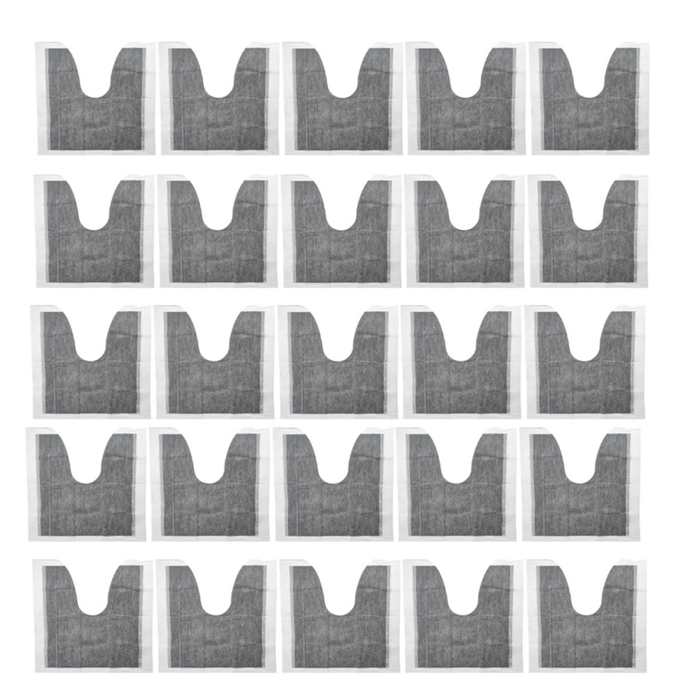 25 Pack Disposable Toilet Mats,Absorbent Toilet Floor Protector Non-Slip Bathroom Potty Training Mat,U Shaped Toilet Mat