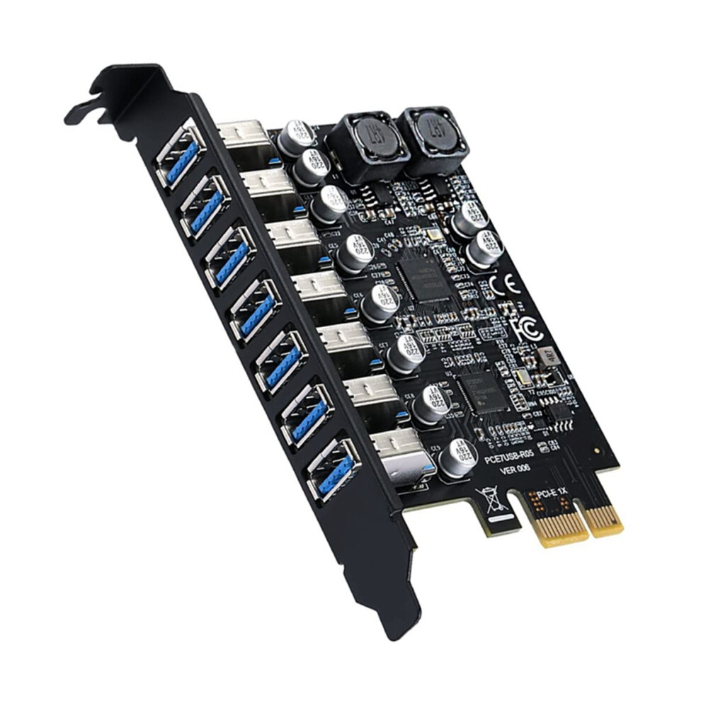 Usb3.2 Gen1 5Gbps Usb3.0 Pci Express Pci E To 7Ports Usb 3 Hub Expansion Adapter For Pc Desktop 4851222335397