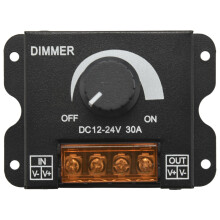 LED-lysjustering DC 12-24V 30A/Ingen strobe med knap, afbryder, lysstyrkedæmper