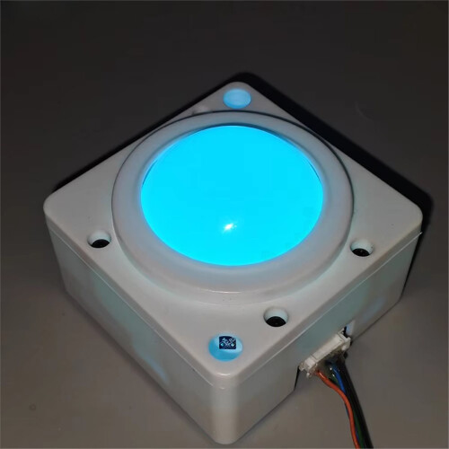 Mouse Trackball USB redondo de 2 polegadas com iluminação LED para jogos, compatível com teclado e joystick. 2