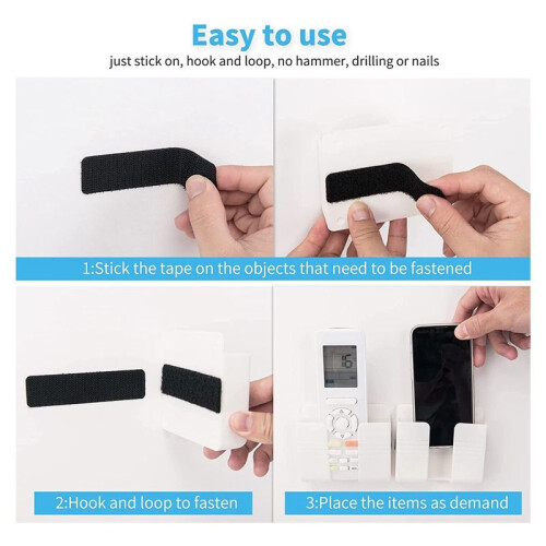 40 PCS Hook and Loop Tape Sticky Back,1.2 In.X 4 In. Double-Sided Command Adhesive Strip Heavy Duty 2