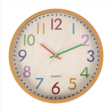Silent Non Ticking Kids Wall Clock, Battery Operated Colorful Decorative Clock for Children Nursery Room Bedroom School Classroom