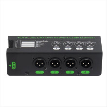 4kanálový 3pinový audio/DMX přes síťový kabel, prodlužovací kabel DMX512, signálový XLR na RJ45, ethernetový adaptér XLR-samec