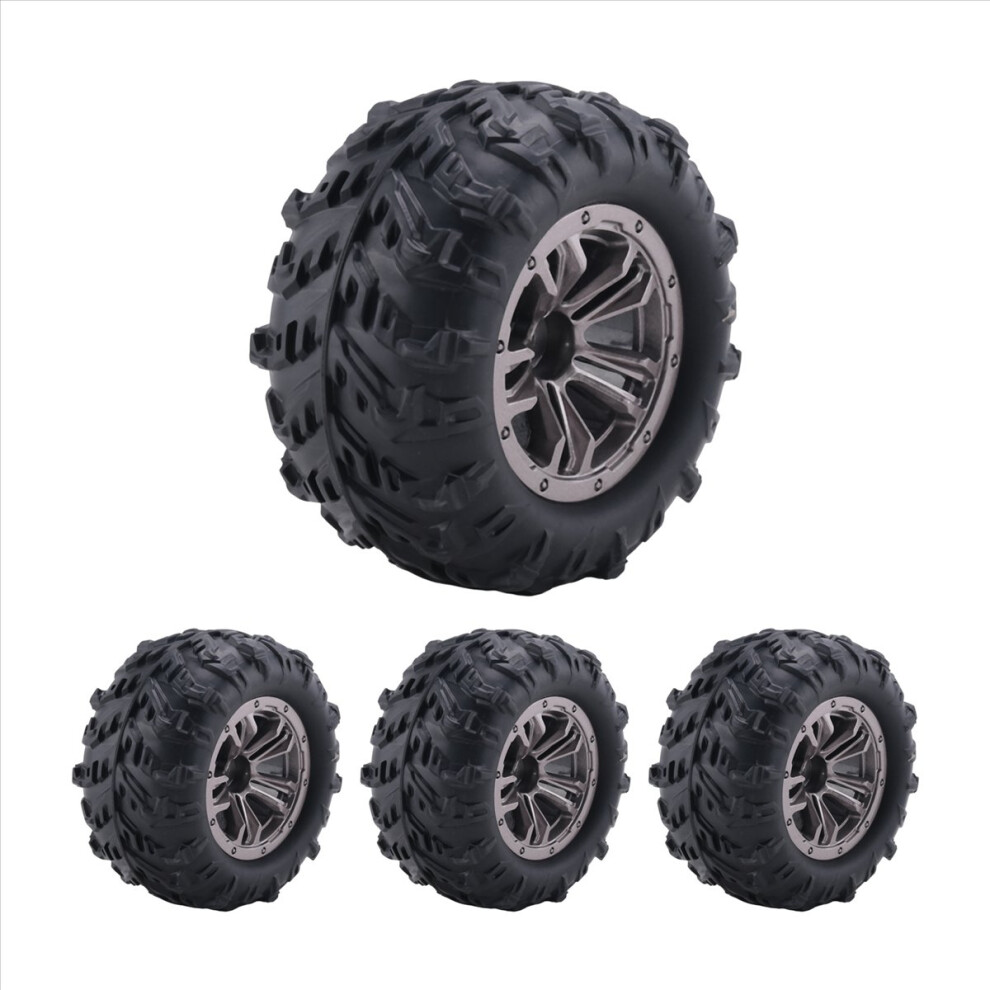 4Pcs 80Mm Wheel Tire Tyre For Xinlehong Q901 Q902 Q903 9130 9136 9137 9138 Hosim 1/16 Rc Car Upgrade Parts,1 4851222397999