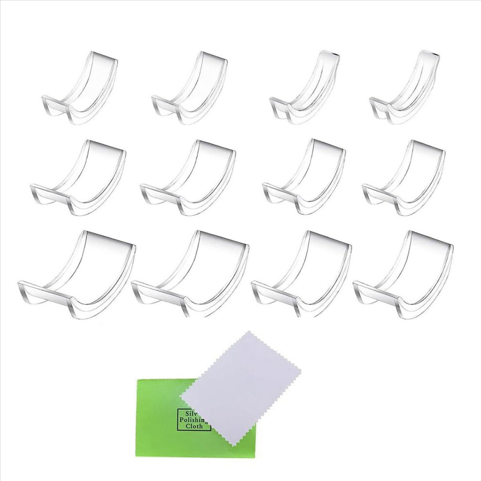 12Pcs Invisible Ring Size Adjuster For Loose Rings Fit Any Clips To Make Smaller Silver