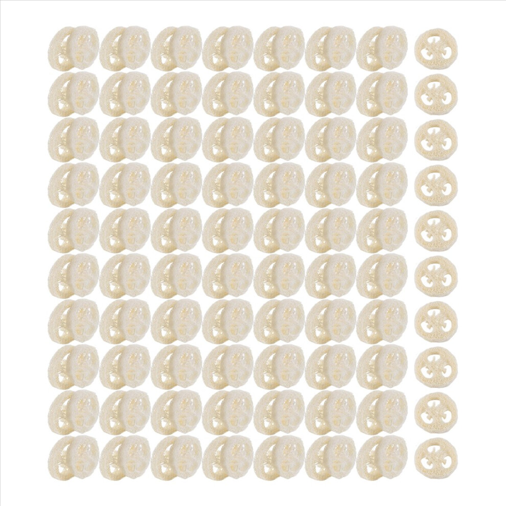 150Pcs Natural Loofah Luffa Loofa Slices Handmade Soap Box Tray Tools Cleaner Sponge Facial Holder