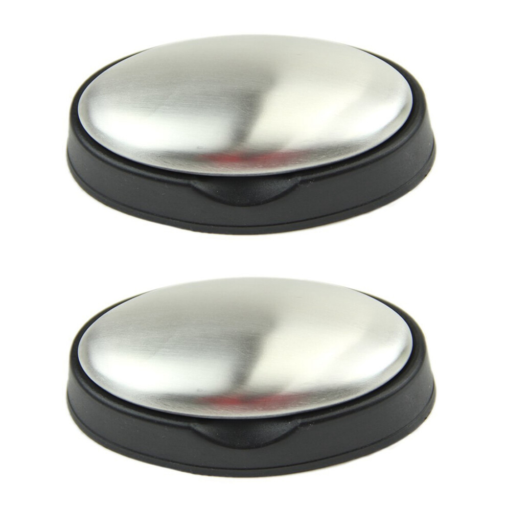 2X Stainless Steel Soap Hand Eliminating Odor Smell Odour Remover Holder Included(88mm x 46mm 19mm)
