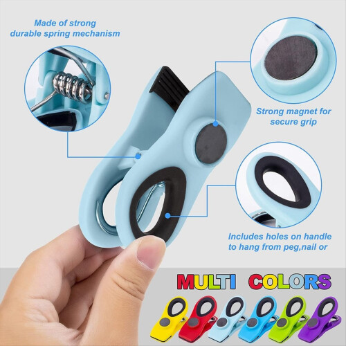 Poseklips med magneter - Madclips, Chipforsegling Opbevaringsposer til snacks og 1