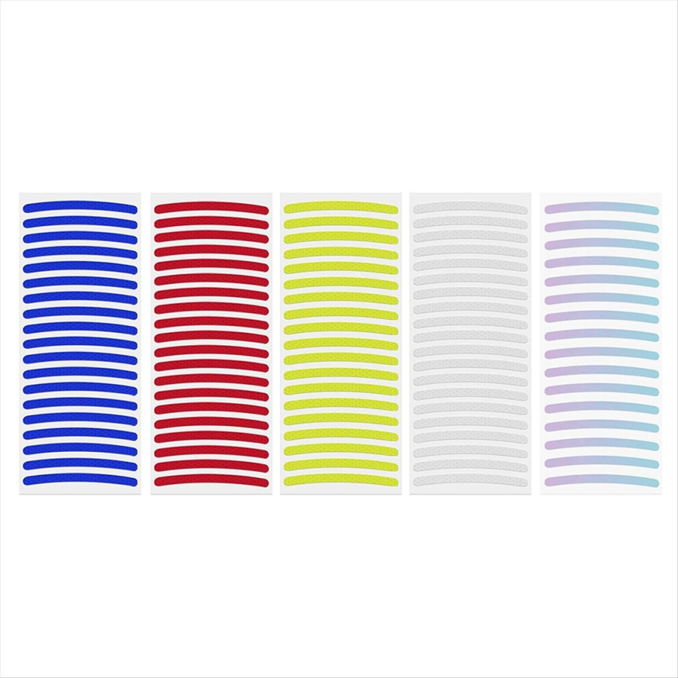 100 Pcs Reflective Car Wheel Rim Stickers, Night Safety Warning Stripe, Decals Tape For Car, Motocycle 4851222303099