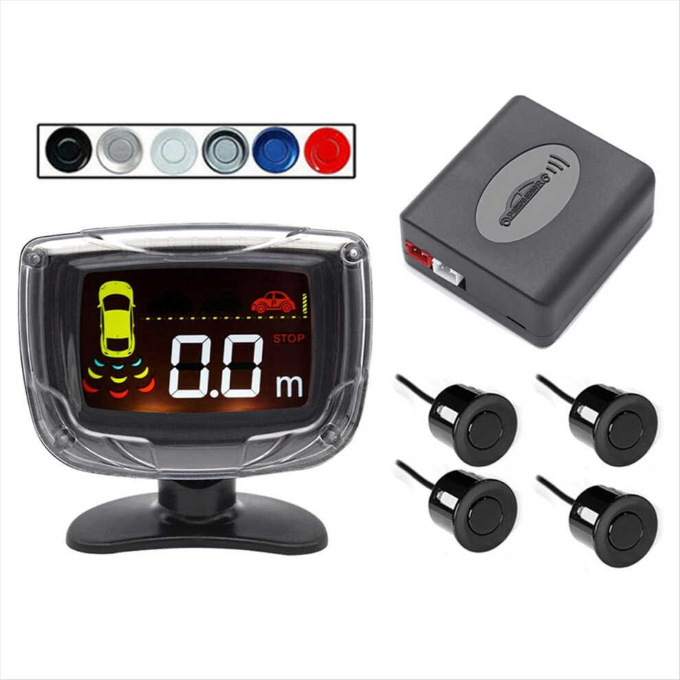 Wireless Parking Sensor Kit Lcd Display 4 Radar Probes 65Db Buzzer Alert Reverse Monitoring Detector System 4851222302672