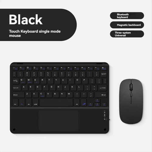 Touchpad Bluetooth Keyboard with Mouse for PC Tablet Gaming Wireless Keyboard Black 1