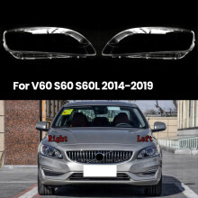 Pre S60 S60L 2014-2019 Priehľadný tienidlo svetlometu Kryt masky svetlometu Pravý kryt svetlometu
