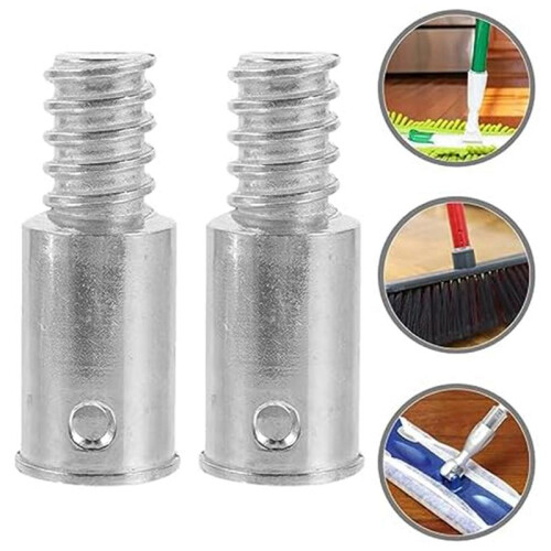 Kit de Reparo com 2 Pontas Rosqueadas, Pontas de Alumínio para Cabos de Madeira ou Metal de 0,72 Polegadas 2