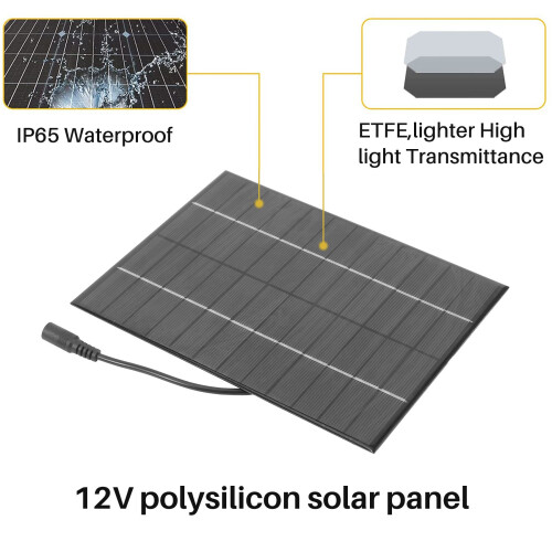 12V 5,2W mini-solcellepanel polykrystallinske solceller silisium epoxy solcelle DIY-modulsystem batterilader + DC-utgang 1
