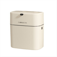 Bidone per compost da cucina, 2,5 galloni, piccolo bidone per rifiuti da appendere al piano di lavoro, con coperchio, bidone per compost bianco