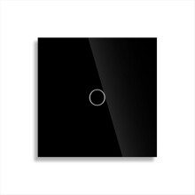 EU 1Gang 2Way Dual Touch Switch Gehard Glazen Paneel Trap Slaapkamer Sensor Schakelaars Geen Wifi Nodig Zwart