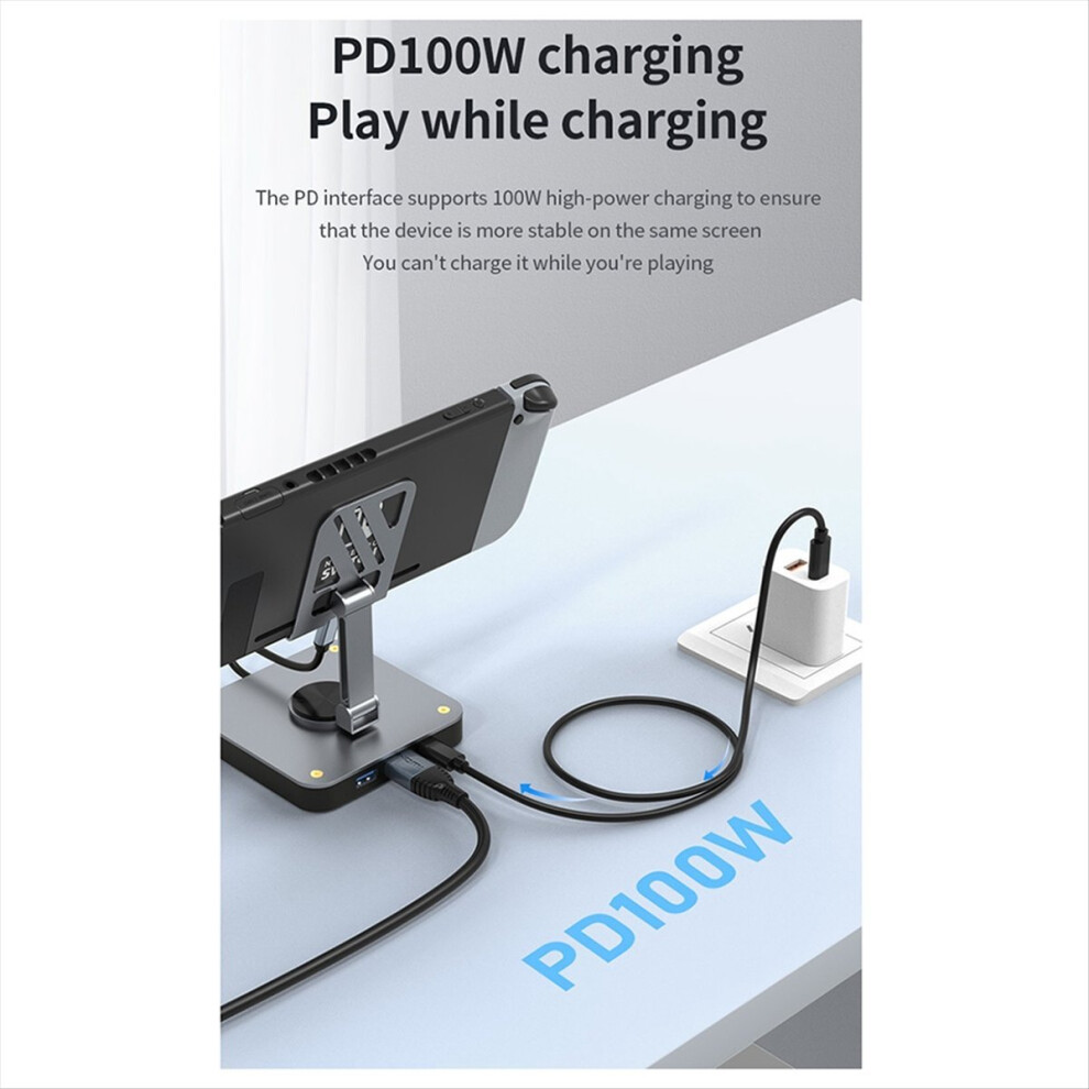 Aluminum Alloy Folding Rotating Stand Docking Station Game Switch Console Base 4K Hd Projection Screen Docking Station 4852088561234