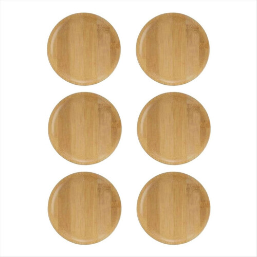 Conjunto de 6 peças de enfeites para taças de vinho, enfeites de bambu para taças de vinho de 10 cm (4 polegadas) 1