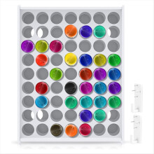 1 Pcs 63 Holes Craft Paint Storage Organizer Vertical Paint Rack Stand Wall Mounted Paint Organizers for ArtSupplies