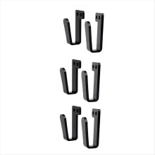 3 par hattehyllekroker for vegghattholder hatteutstilling sterk hatteopphengsbrakett svart