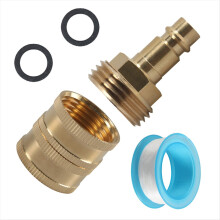 3/4 tuuman naaras-naaras kääntyvä letkusovitin, 1/2 tuumaa - 3/4 tuumaa pikaliitin matkailuautojen ulkosuihkuhanaan PF247007