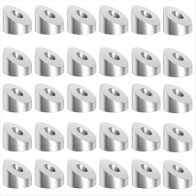 30-pack rostfritt stål 1/4" 30 graders vinkelbrickor för 1/8" till 3/16" däcksräcke T316 marin kvalitet
