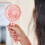 Pink Portable USB Rechargeable Silent Mini Fan 3 Speed Adjustable with Lighting Function for Car Seat Stroller 5