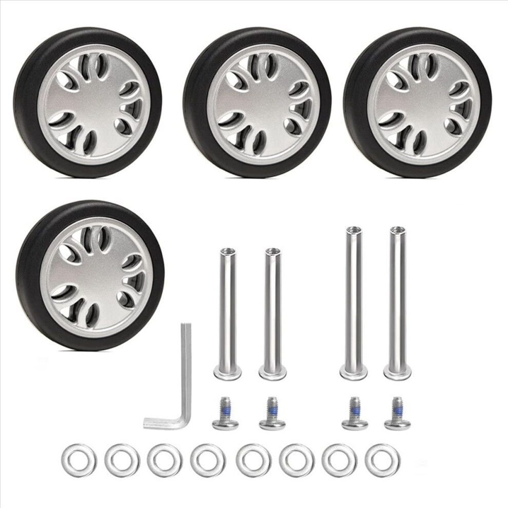 4Pc Suitcase Replacement Wheels 51Mm X 18Mm Spinner Wheel Mute Flexible Smooth For Damaged Luggage Trolley Caster Repair 4852088597769