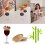 Conjunto de 4 Porta-Copos para Taça de Vinho, Porta-Copos de Bambu para Taça de Vinho de 10 cm (4 polegadas) 1