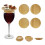 Conjunto de 4 Porta-Copos para Taça de Vinho, Porta-Copos de Bambu para Taça de Vinho de 10 cm (4 polegadas) 4