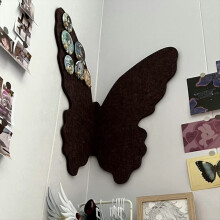 Fotomural de fieltro con forma de mariposas, tablero de corcho plegable y autoadhesivo.