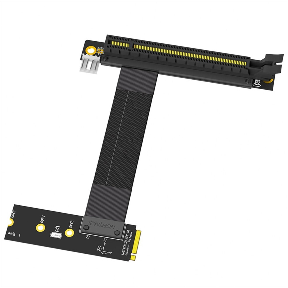 M.2 Ngff Key M To Pcie 16X Graphics Card Riser Adapter Card, Nvme To Pci-Express 16X Extension Cable(Left Direction) 4852088509052