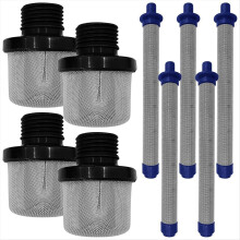 Kit com 4 filtros de entrada de 3/4" (288716) e 5 filtros (288749) para pulverizadores de tinta sem ar.