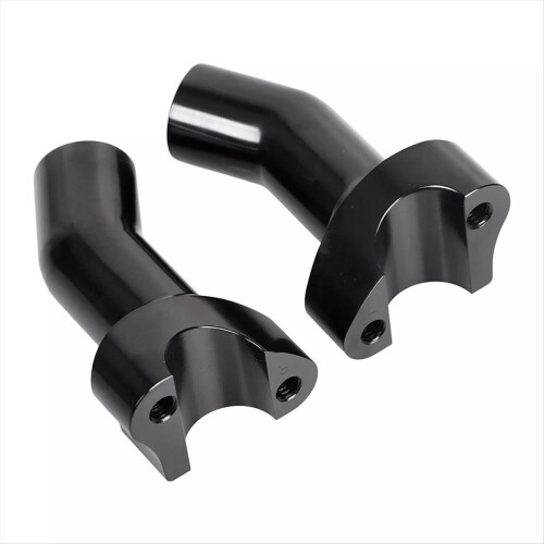 Tampa superior preta para elevadores de guidão de 3,5 polegadas com abraçadeira para Dyna Softail XL